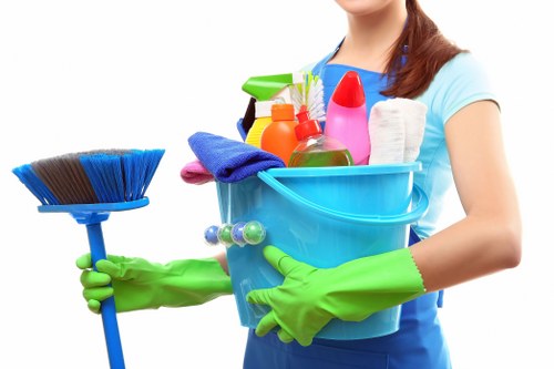Professional cleaning treatment applied to carpet fibres